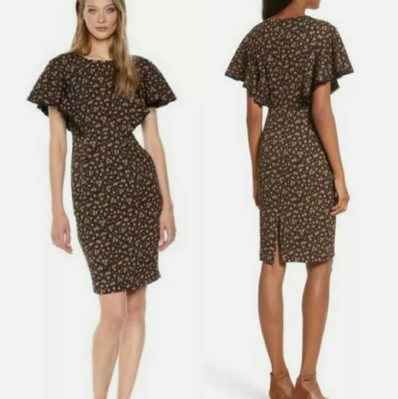 $348 Anthropologie Tracy Reese Dress Sz 8 Flutter - Picture 5 of 10